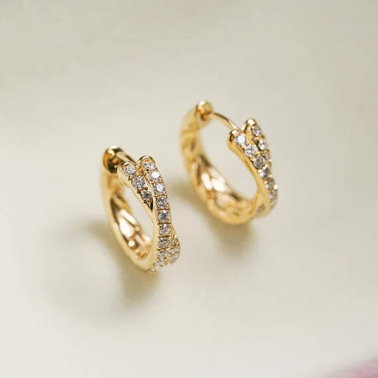 Elegant Crossing Zircon Silver Studs™